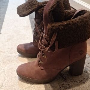 Timberland Women's Heeled Boots in Rich Brown